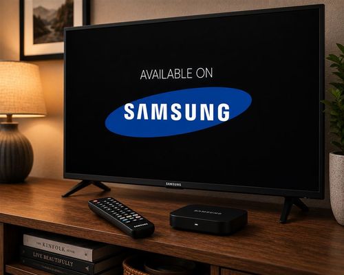 Samsung Smart TV running 4K IPTV streaming app